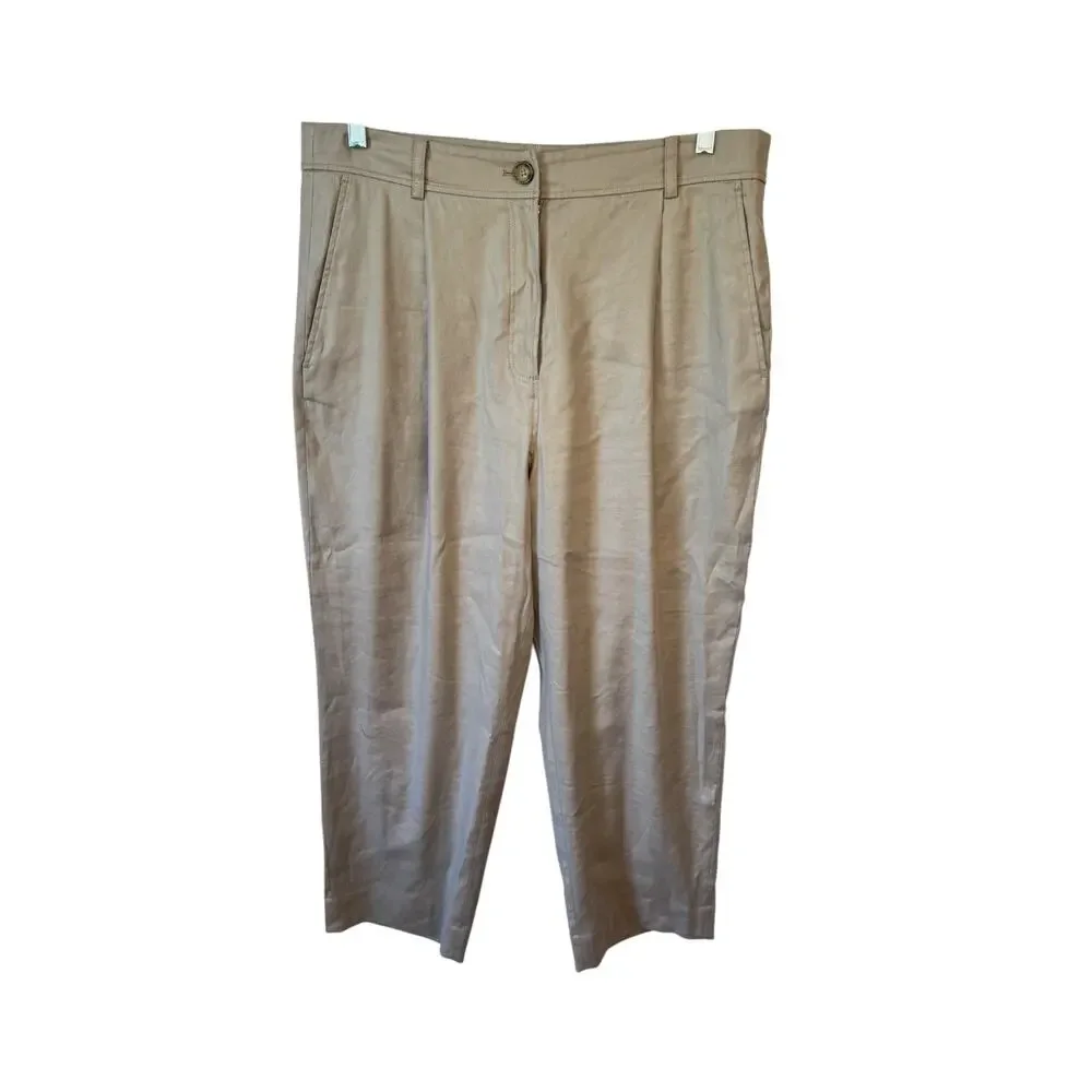 THE RESET R LABEL NWT Slouchy Trouser French Grey Size Large Office Pleated $198 - Picture 2 of 13